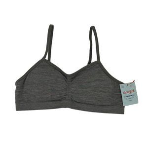 Cat & Jack Girls Seamless Lined Cami Bra Bralette Size Small (6) Gray Top NWT